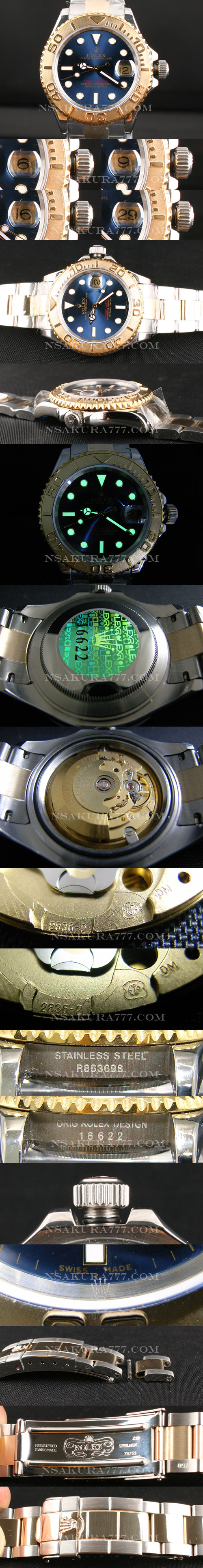 レプリカ時計ロレックス ヨットマスタ2836-2搭載（14K圧着）一生剥げません - ウインドウを閉じる