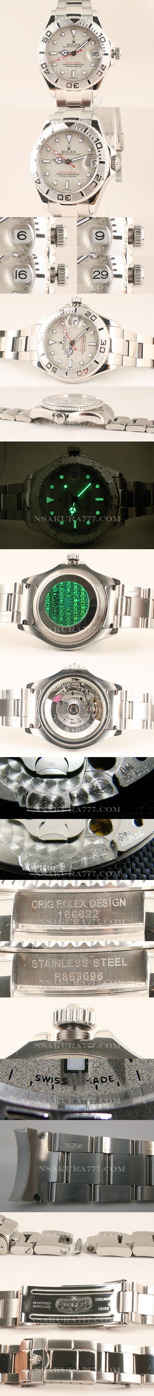 レプリカ時計ロレックス ヨットマスタ最新改良白2836-2搭載 ボーイズ - ウインドウを閉じる