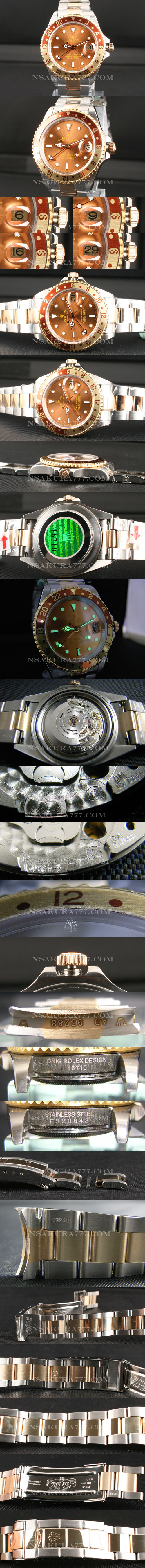 レプリカ時計ロレックス GMT白2836-2搭載.GMT針単独作動（14K圧着）一生剥げません - ウインドウを閉じる