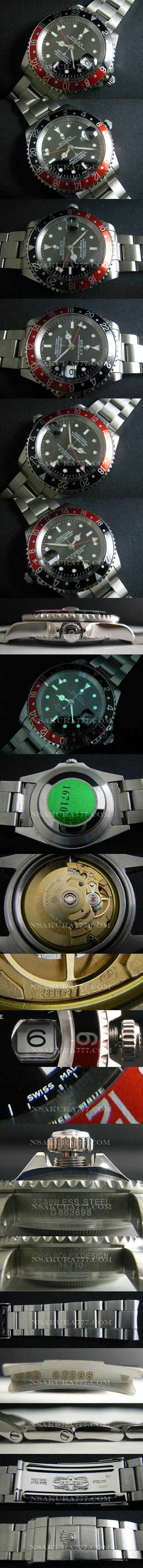 レプリカ時計ロレックス GMT マスター廉価版2836-2ムーブ搭載 GMT針単独調整可能 - ウインドウを閉じる