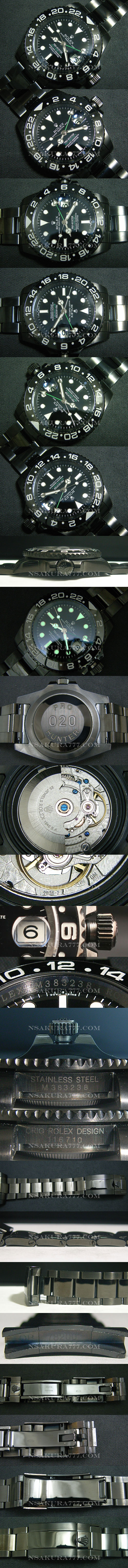 レプリカ時計ロレックス プロハンター GMTマスターⅡSwiss 2836-2 最新カスタム ムーブメント搭載 - ウインドウを閉じる
