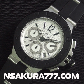 レプリカ時計ブルガリ ディアゴノ クロノグラフ Asian 7751搭載 28800振動