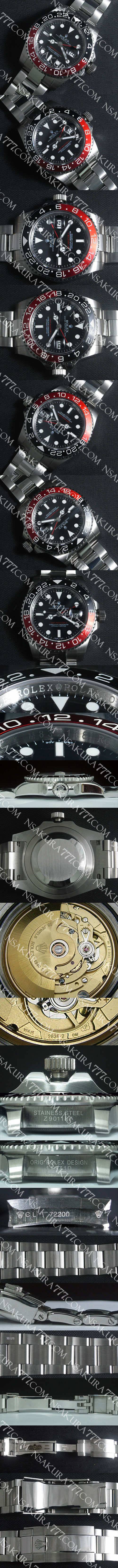 レプリカ時計ロレックス GMT マスターII Swiss ETA社 2836-2 - ウインドウを閉じる