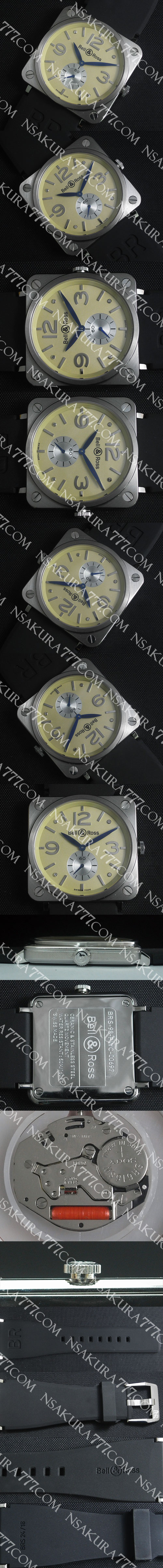 レプリカ時計ベル&ロス BRS-98 スイス RONDA クォーツムーブユニセックス - ウインドウを閉じる