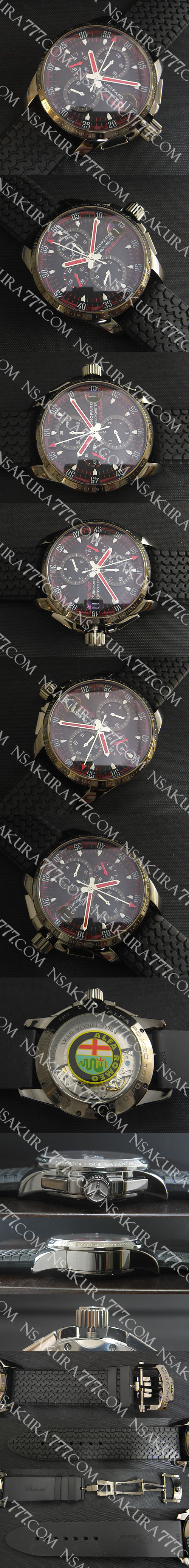 レプリカ時計ショパール ミッレミリア GT XL アルファ ロメオ Asian 7750搭載 28800振動 - ウインドウを閉じる