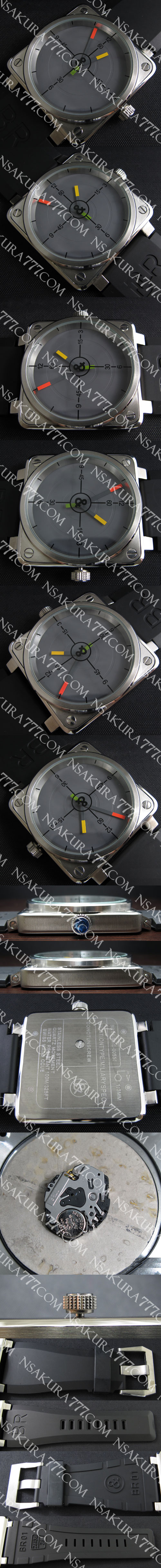 レプリカ時計ベル&ロス BR 01-94クオーツムーブメント(日本製） 搭載 - ウインドウを閉じる