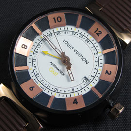 レプリカ時計ルイヴィトン タンブール　トラベル　GMT