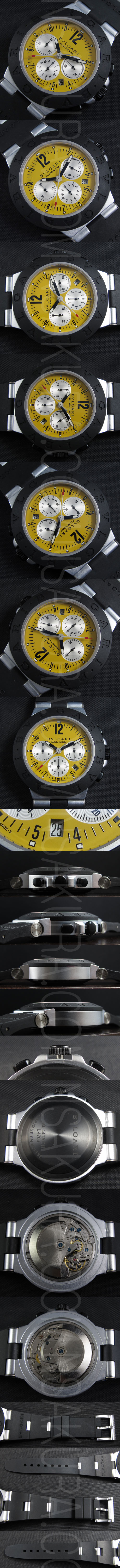 レプリカ時計ブルガリ ディアゴノ クロノグラフ Asian 7751搭載 28800振動 - ウインドウを閉じる