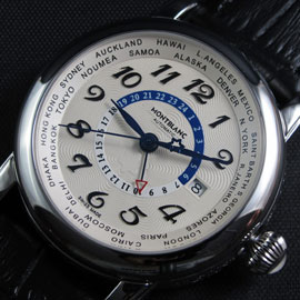 レプリカ時計モンブラン　タイムウォーカーGMT ，Asian 21600振動ムーブ搭載